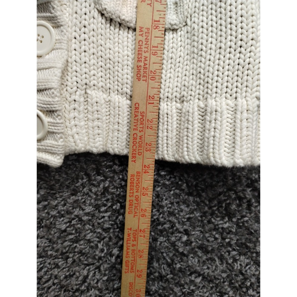 Mossimo Cardigan Sweater Women XL White Knit Collared Cute Comfortable - Picture 4 of 9